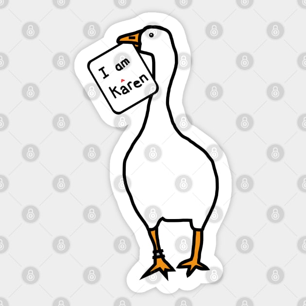 Goose Gamer with Stolen Karen Meme Sign Sticker by ellenhenryart